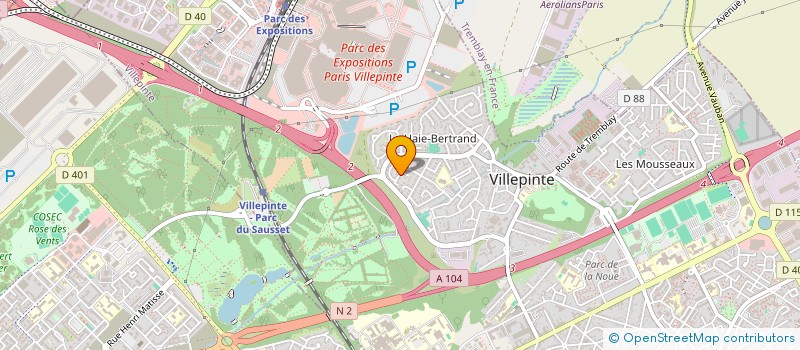 localisation de l'entreprise PARISVTCDRIVER  VILLEPINTE