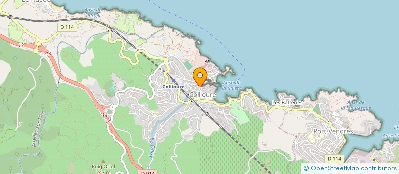 localisation de l'entreprise PARK DES PRINCES  COLLIOURE