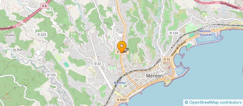 localisation de l'entreprise PARK HOTEL à MENTON