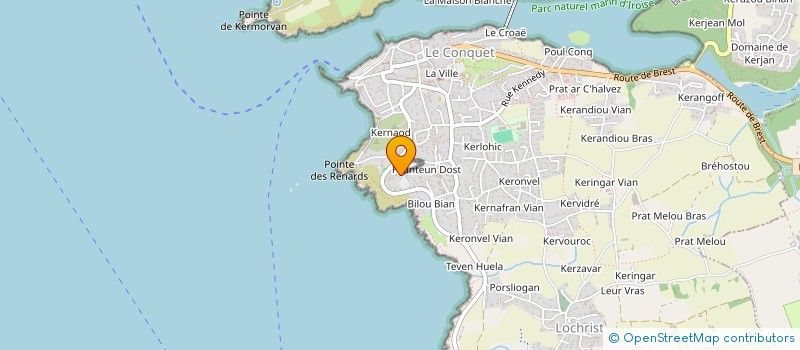 localisation de l'entreprise PARK OUEST  LE CONQUET