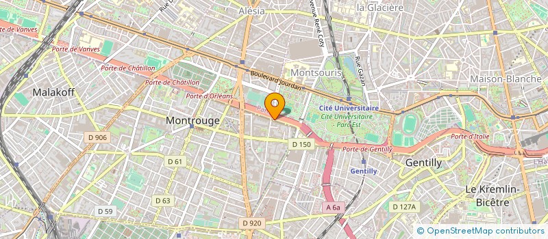 localisation de l'entreprise PARKE DAVIS à MONTROUGE