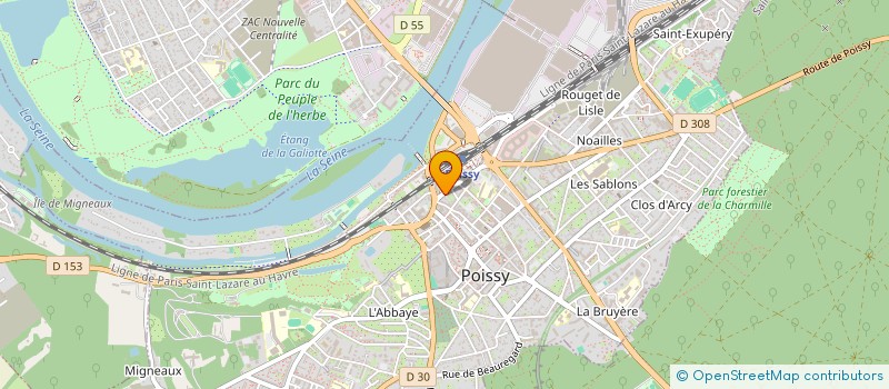 localisation de l'entreprise PARKER INTERIM FRANCE à POISSY