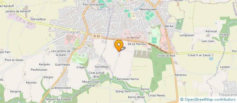localisation de l'entreprise PARKOU TP à PLOUDANIEL