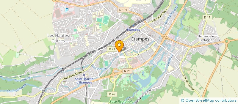 localisation de l'entreprise PARKOUR PAYSAGE à ETAMPES