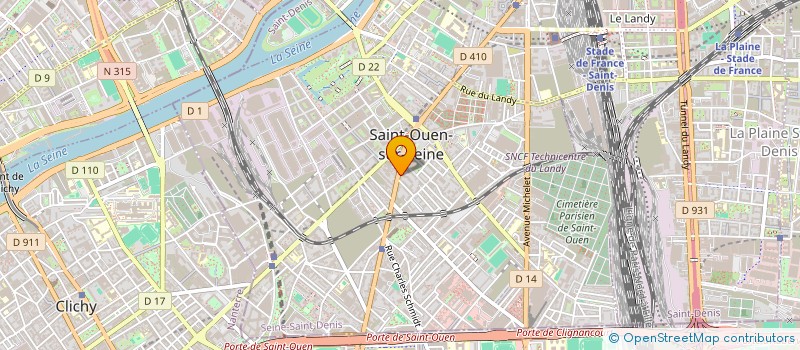localisation de l'entreprise PARLEREMPLOI FORMATION ( PEF ) à SAINT-OUEN-SUR-SEINE