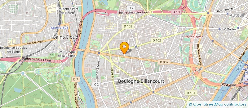 localisation de l'entreprise PARLIER AUBER  BOULOGNE-BILLANCOURT
