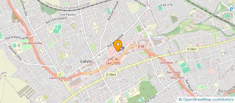 localisation de l'entreprise PARLONS TOITURES  LIEVIN