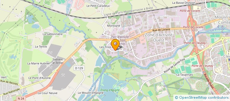 localisation de l'entreprise PARM' à VEZIN-LE-COQUET