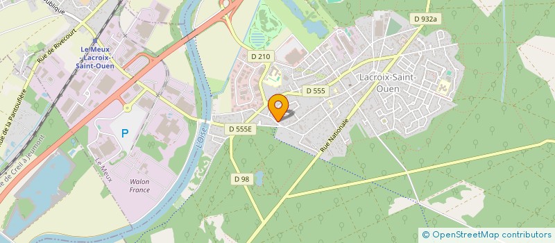 localisation de l'entreprise PARMENTIER  LACROIX-SAINT-OUEN