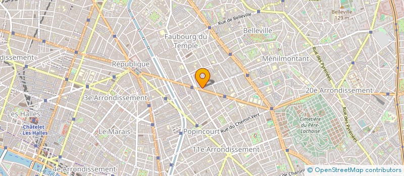 localisation de l'entreprise PARMENTIER HOTEL à PARIS
