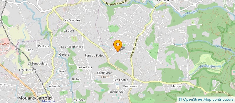 localisation de l'entreprise PARNASSA 1  VALBONNE