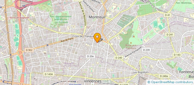 localisation de l'entreprise PARNASSIM  MONTREUIL
