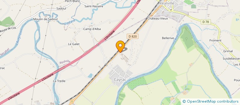 localisation de l'entreprise PARO  CAYRAC