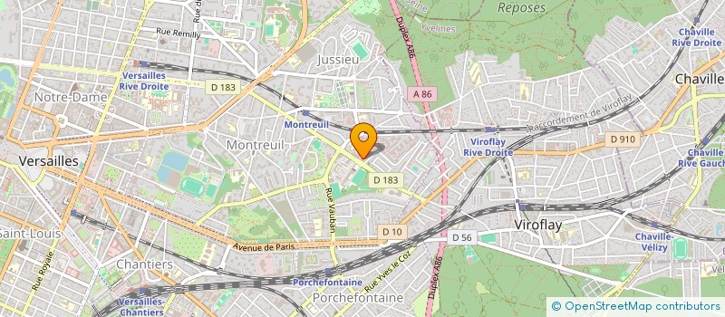 localisation de l'entreprise PARO - IMPLANTOLOGIE à VERSAILLES