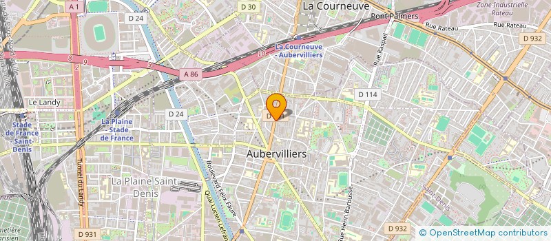 localisation de l'entreprise PAROBA  AUBERVILLIERS