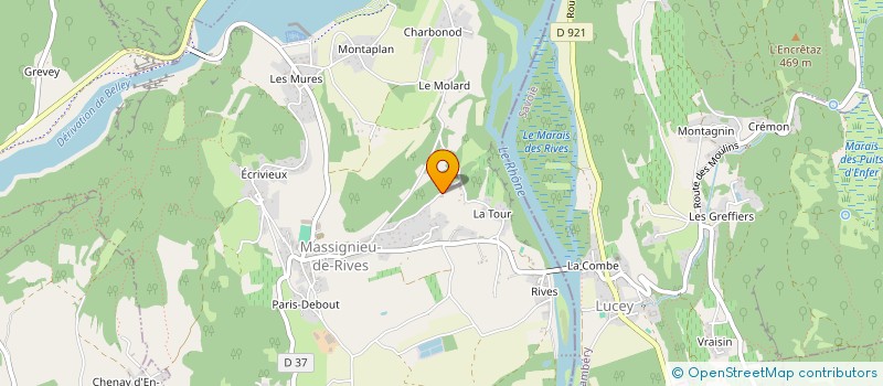 localisation de l'entreprise PARODIE  MASSIGNIEU-DE-RIVES