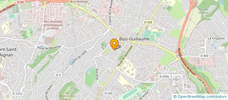 localisation de l'entreprise PAROISSE BOIS GUILLAUME - FORET VERTE à BOIS-GUILLAUME