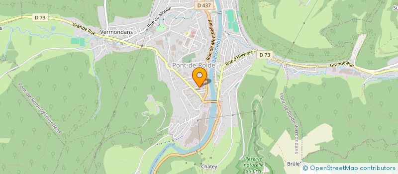localisation de l'entreprise PAROISSE CATHOLIQUE NOTRE DAME DE CHATEY à PONT-DE-ROIDE-VERMONDANS