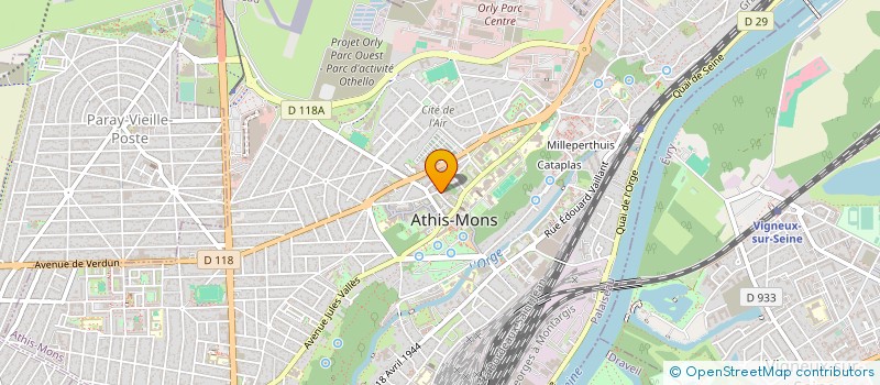 localisation de l'entreprise PAROISSE D ATHIS MONS  ATHIS-MONS