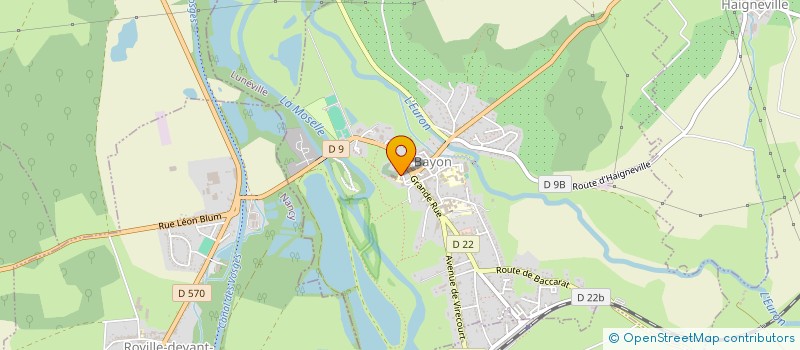 localisation de l'entreprise PAROISSE DE BAYON  BAYON