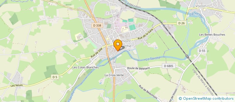 localisation de l'entreprise PAROISSE DE BEAUMONT SUR SARTHE  BEAUMONT-SUR-SARTHE