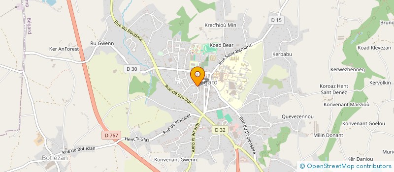 localisation de l'entreprise PAROISSE DE BEGARD- BELLE ISLE EN TERRE  BEGARD