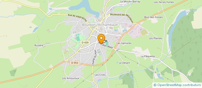 localisation de l'entreprise PAROISSE DE BOURBON L ARCHAMBAULT  BOURBON-L'ARCHAMBAULT