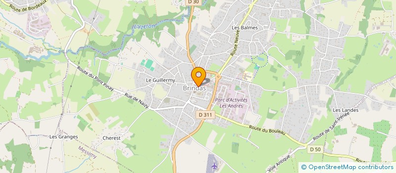 localisation de l'entreprise PAROISSE DE BRINDAS  BRINDAS