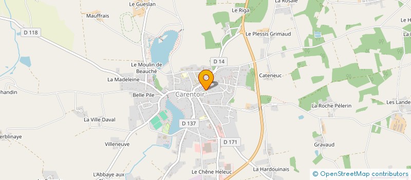 localisation de l'entreprise PAROISSE DE CARENTOIR  CARENTOIR