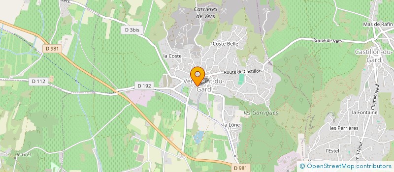 localisation de l'entreprise PAROISSE DE CASTILLON DU GARD  VERS-PONT-DU-GARD