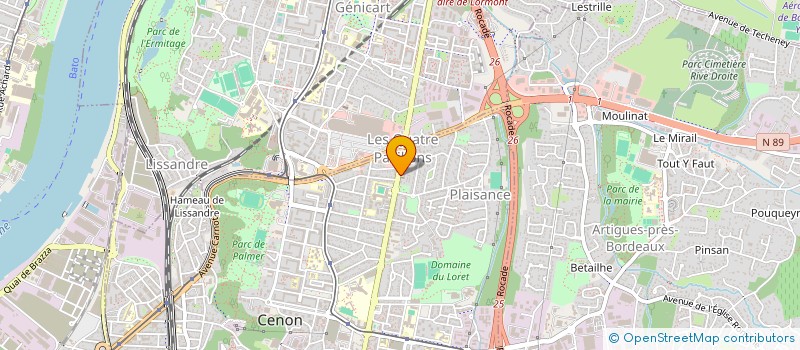 localisation de l'entreprise PAROISSE DE CENON-LORMONT  CENON