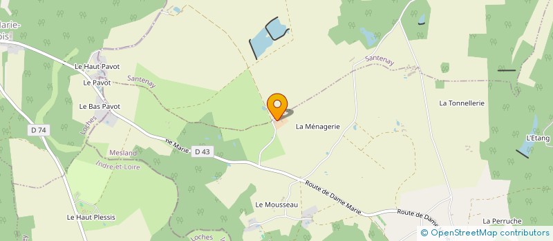 localisation de l'entreprise PAROISSE DE CHAUMONT SUR LOIRE  CHAUMONT SUR LOIRE