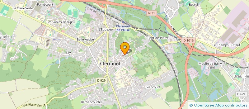 localisation de l'entreprise PAROISSE DE CLERMONT  CLERMONT