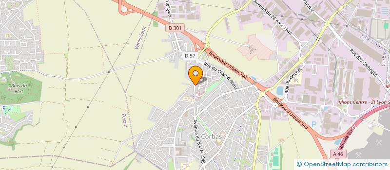 localisation de l'entreprise PAROISSE DE CORBAS à CORBAS