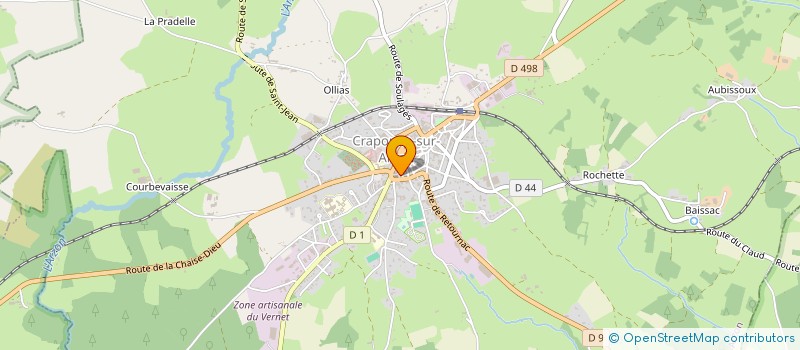 localisation de l'entreprise PAROISSE DE CRAPONNE SUR ARZON  CRAPONNE-SUR-ARZON