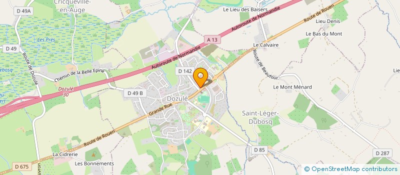 localisation de l'entreprise PAROISSE DE DOZULE  DOZULE