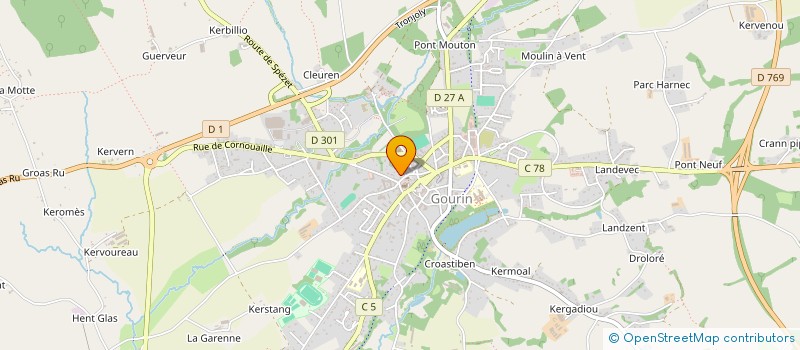 localisation de l'entreprise PAROISSE DE GOURIN  GOURIN