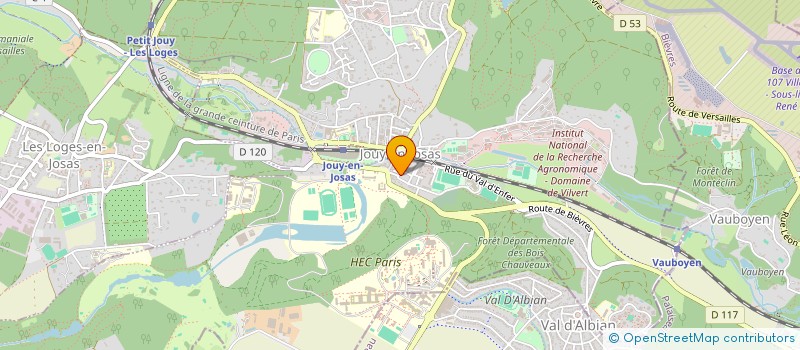 localisation de l'entreprise PAROISSE DE JOUY EN JOSAS  JOUY-EN-JOSAS