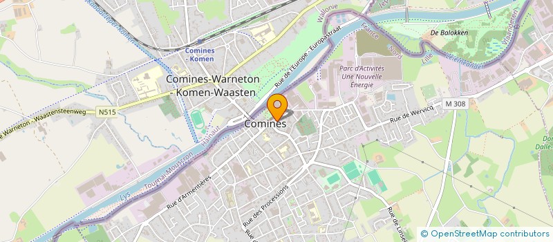 localisation de l'entreprise PAROISSE DE L'EPIPHANIE ST CHRYSOLE  COMINES