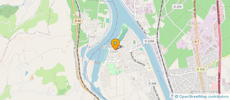 localisation de l'entreprise PAROISSE DE LA ROCHE DE GLUN  LA ROCHE-DE-GLUN