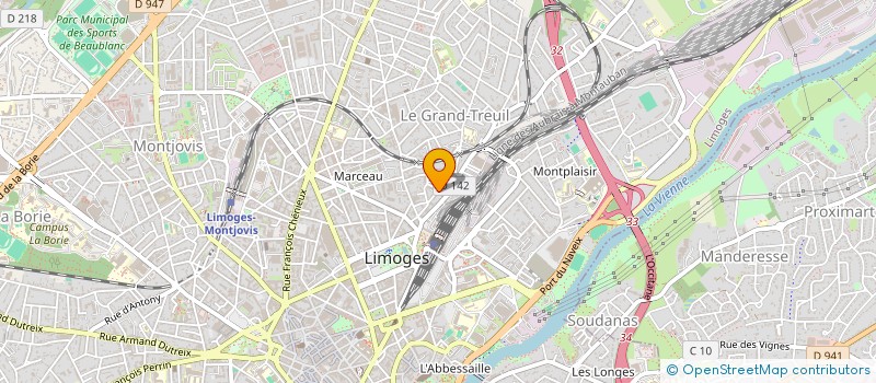 localisation de l'entreprise PAROISSE DE LA TRINITE à LIMOGES