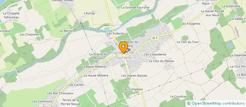 localisation de l'entreprise PAROISSE DE LIGNIERES  LIGNIERES-DE-TOURAINE