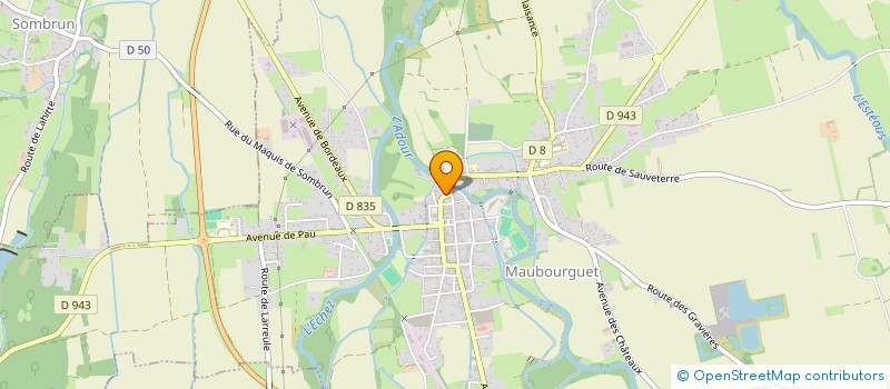 localisation de l'entreprise PAROISSE DE MAUBOURGUET  MAUBOURGUET