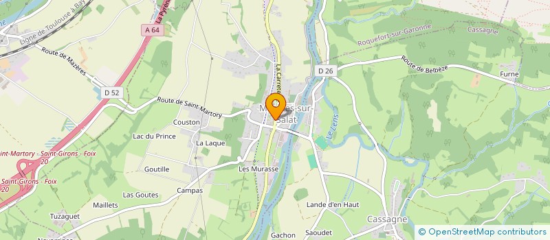 localisation de l'entreprise PAROISSE DE MAZERES  MAZERES-SUR-SALAT