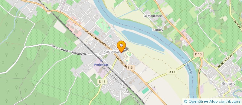 localisation de l'entreprise PAROISSE DE PODENSAC  PODENSAC