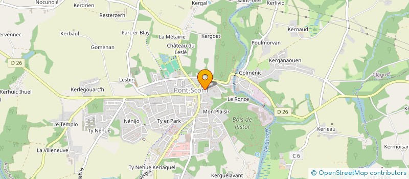 localisation de l'entreprise PAROISSE DE PONT SCORFF ST AUBIN  PONT-SCORFF