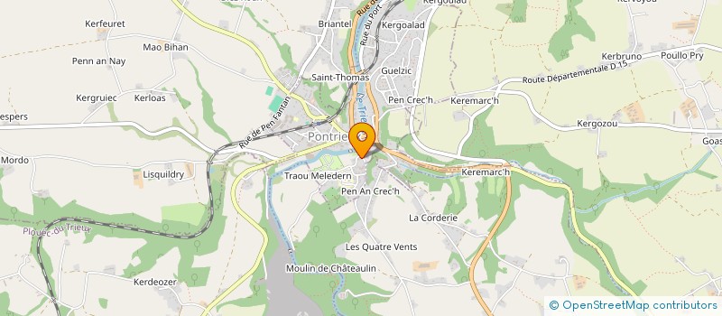 localisation de l'entreprise PAROISSE DE PONTRIEUX  PONTRIEUX