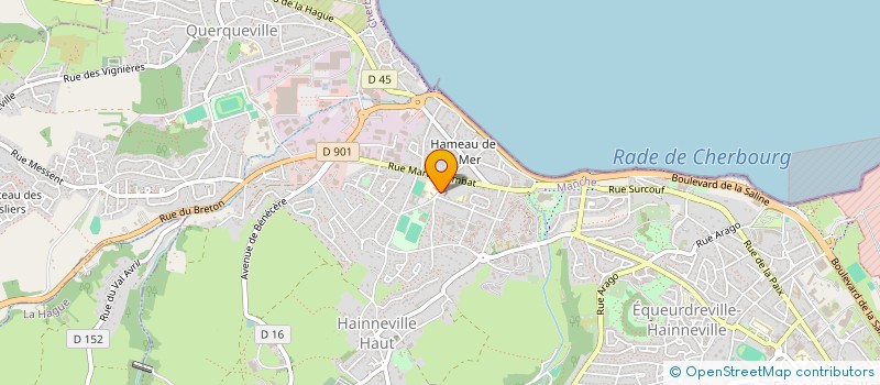 localisation de l'entreprise PAROISSE DE QUERQUEVILLE  CHERBOURG-EN-COTENTIN