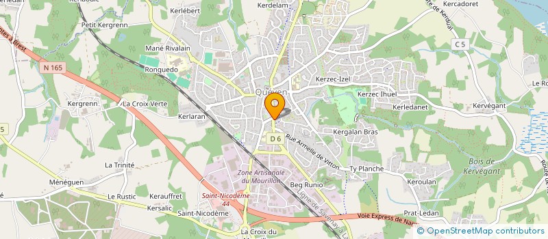 localisation de l'entreprise PAROISSE DE QUEVEN  QUEVEN