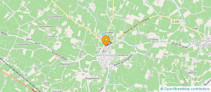 localisation de l'entreprise PAROISSE DE SAINT-EMILION  SAINT-EMILION